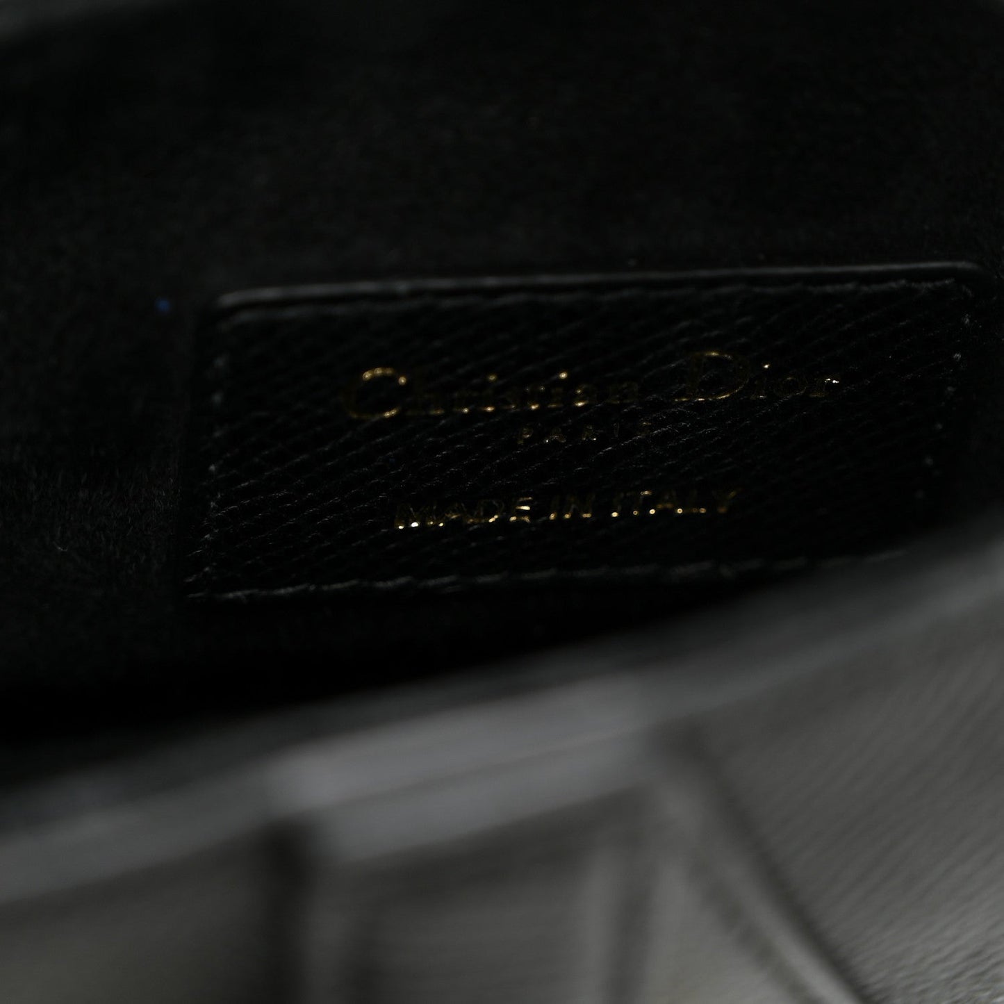 Grained Calfskin Mini Saddle Bag Black