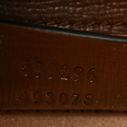 GG Supreme Monogram Mini Horsebit 1955 Shoulder Bag Beige Brown Sugar