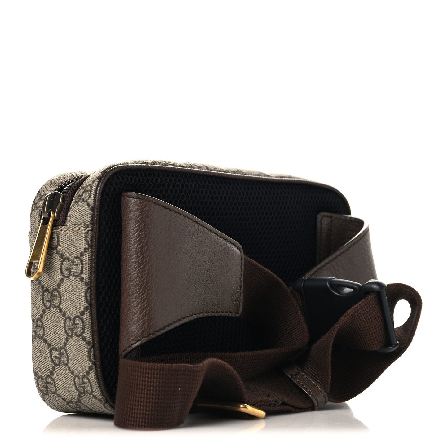 Soft GG Supreme Monogram Medium Ophidia Belt Bag Dark Brown