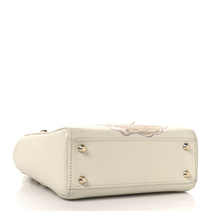 Calfskin Niki De Saint Phalle Dioramour Mini Supple Lady Dior White Multicolor