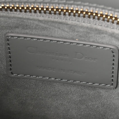 Patent Cannage Small Lady Dior Grey
