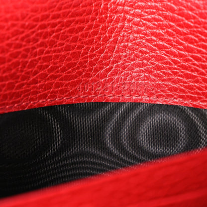 Calfskin Mini Dionysus Chain Wallet Hibiscus Red