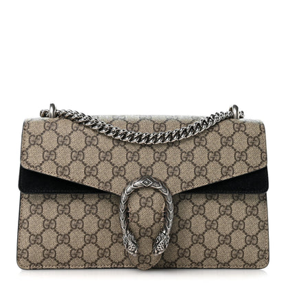 GG Supreme Monogram Small Dionysus Shoulder Bag Black