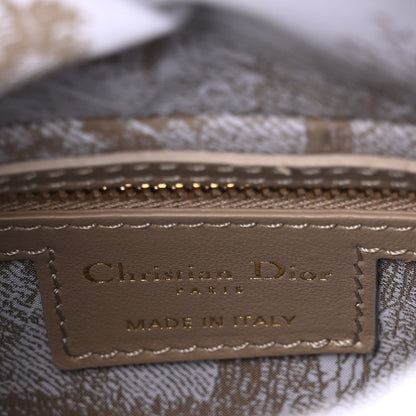 Wicker Oblique Mini Lady Dior Bag Beige