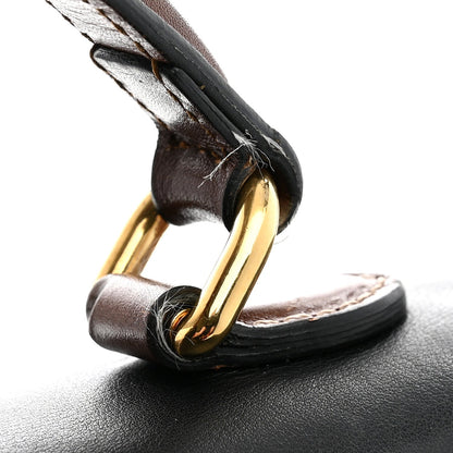 GG Supreme Monogram Calfskin Medium Padlock Top Handle Bag Beige Black Cuir
