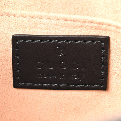 Calfskin Matelasse Mini GG Marmont Chain Shoulder Bag Black