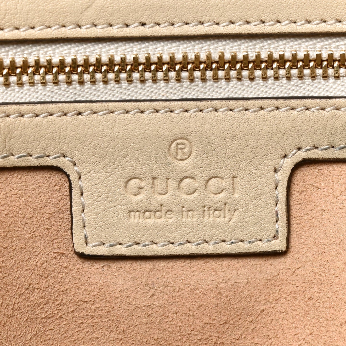 GG Supreme Monogram Medium Padlock Tote White