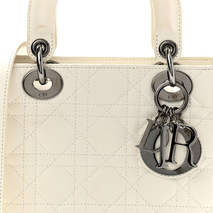 Lambskin Cannage Small My ABCDior Lady Dior White