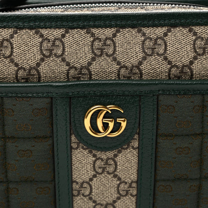 Monogram GG Mignon Textured Dollar Calfskin GG Supreme Monogram Quilted Mini GG Shoulder Bag Green Beige Ebony