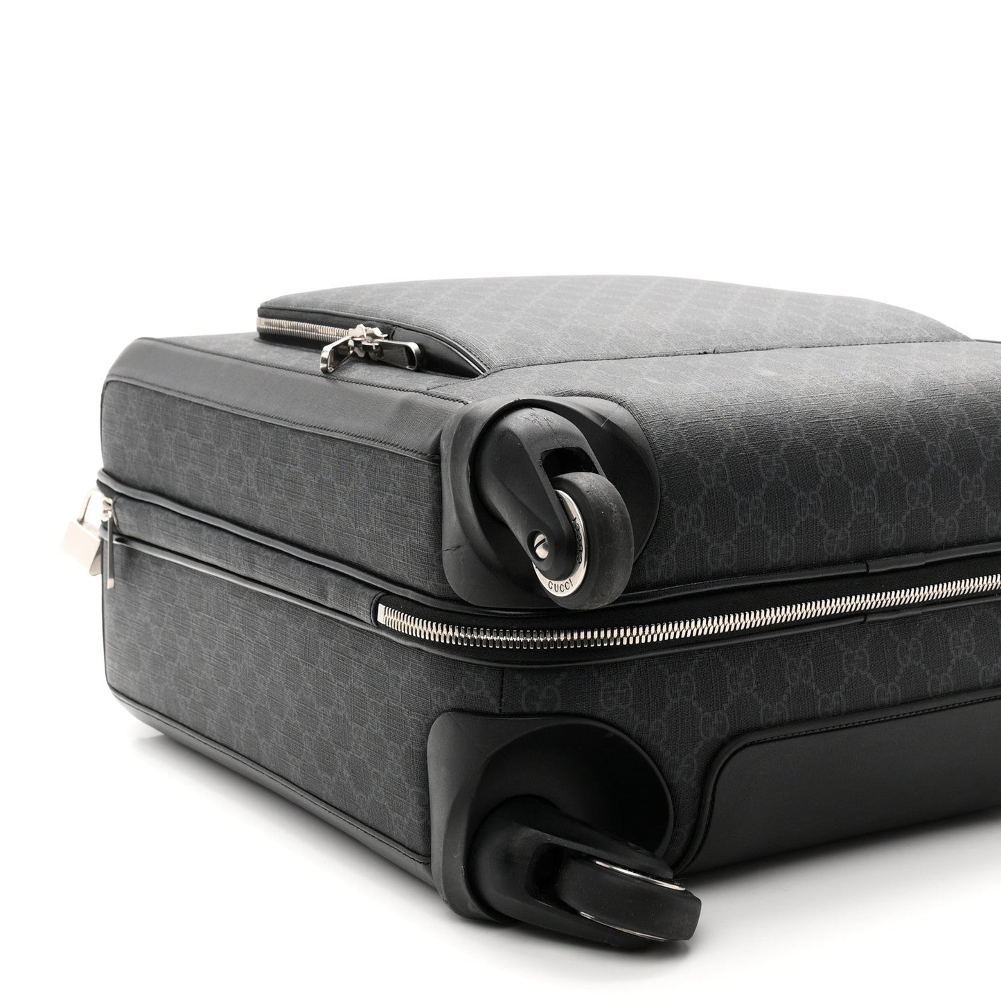 GG Supreme Monogram Calfskin Carry On Trolley Black