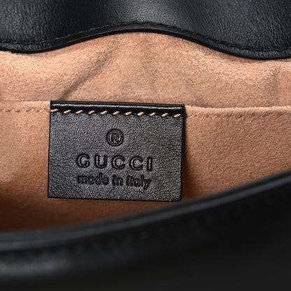 Calfskin Matelasse Mini GG Marmont Shoulder Bag Black