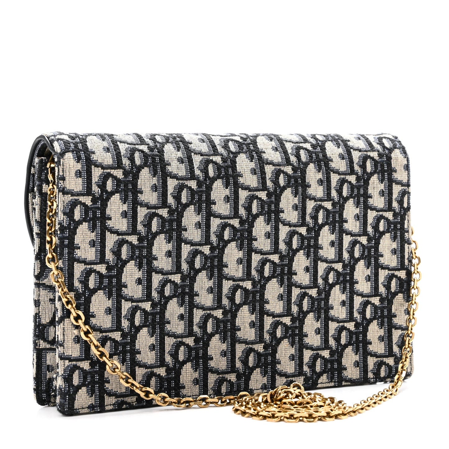Oblique Saddle Chain Pouch Blue