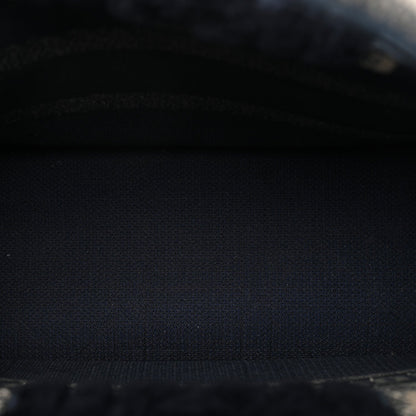 Shearling Cannage Medium Book Tote Deep Blue Natural