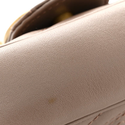 Calfskin Matelasse Super Mini GG Marmont Shoulder Bag Porcelain Rose