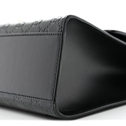 Guccissima Medium Padlock Shoulder Bag Black