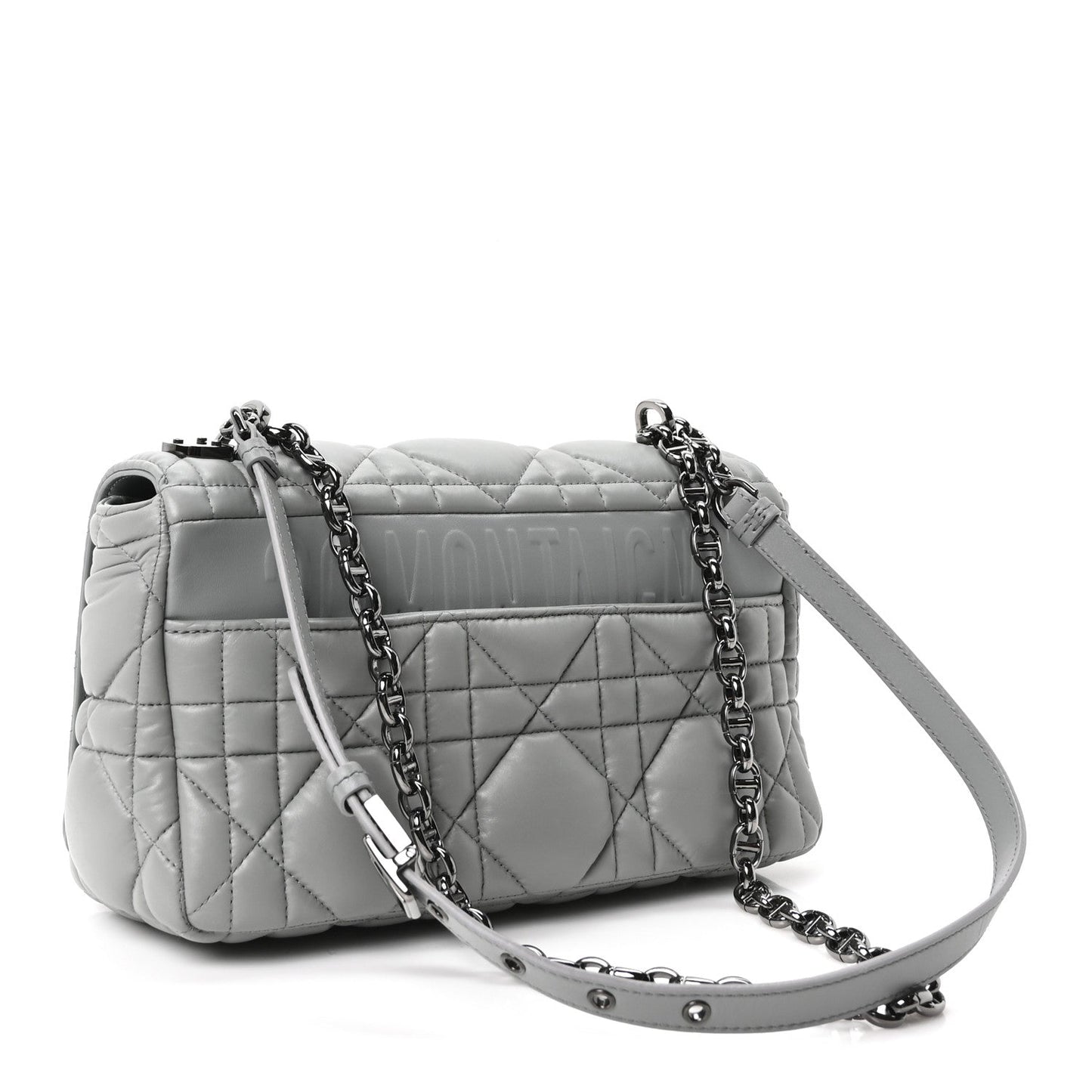 Calfskin Macrocannage Medium Caro Bag Iron Grey