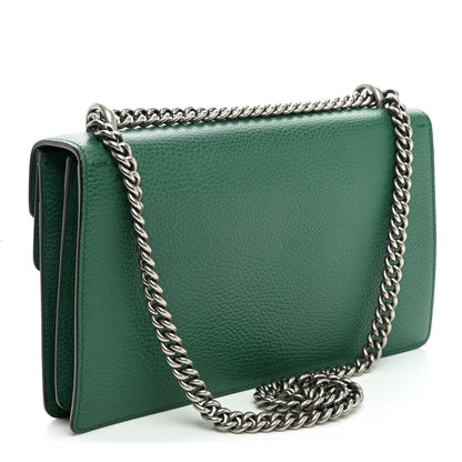 Pebbled Calfskin Small Dionysus Shoulder Bag Emerald