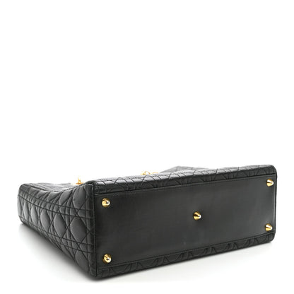 Lambskin Cannage Large Lady Dior Black Black