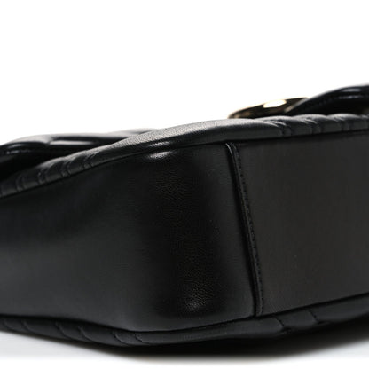 Lambskin Matelasse Large GG Marmont Shoulder Bag Black