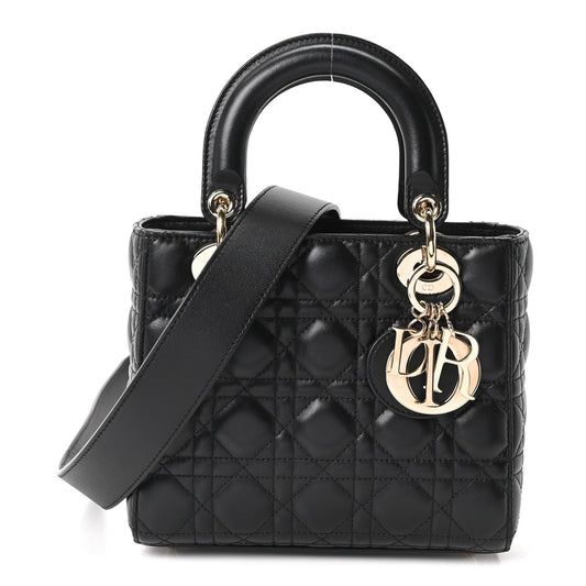 Lambskin Cannage Small My ABCDior Lady Dior Black