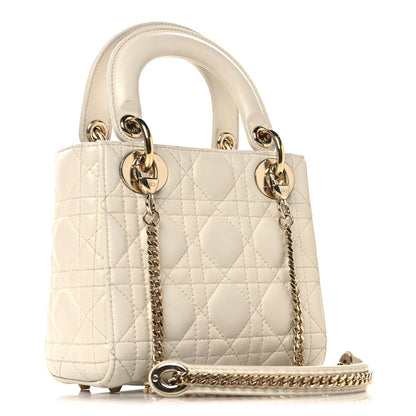 Lambskin Cannage Small My ABCDior Lady Dior Latte