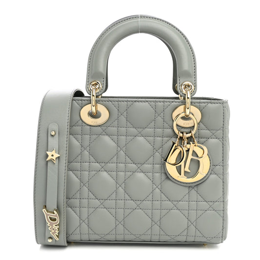 Lambskin Cannage Small My ABCDior Lady Dior Grey