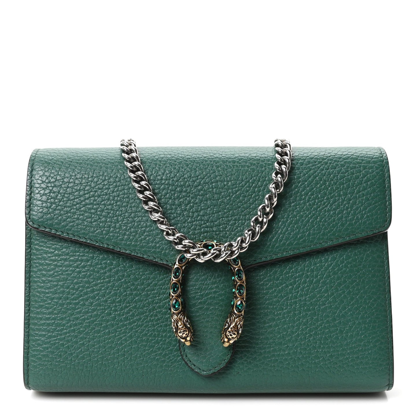 Calfskin Mini Dionysus Chain Wallet Emerald