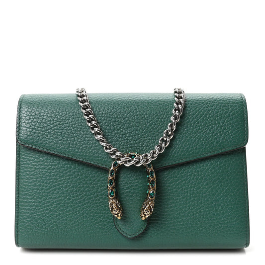Calfskin Mini Dionysus Chain Wallet Emerald