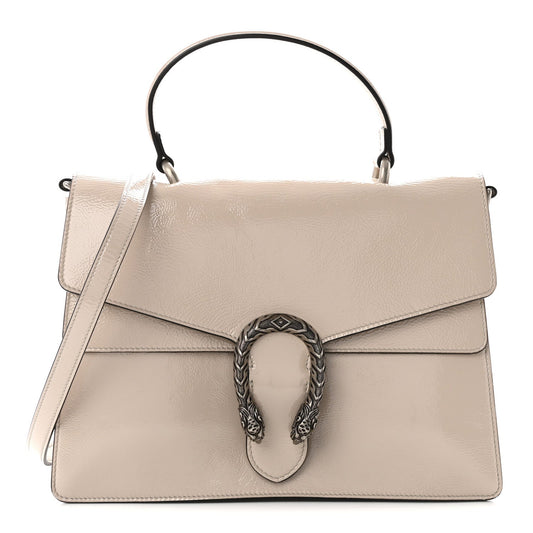 Crinkled Patent Medium Dionysus Top Handle Bag Sphinx