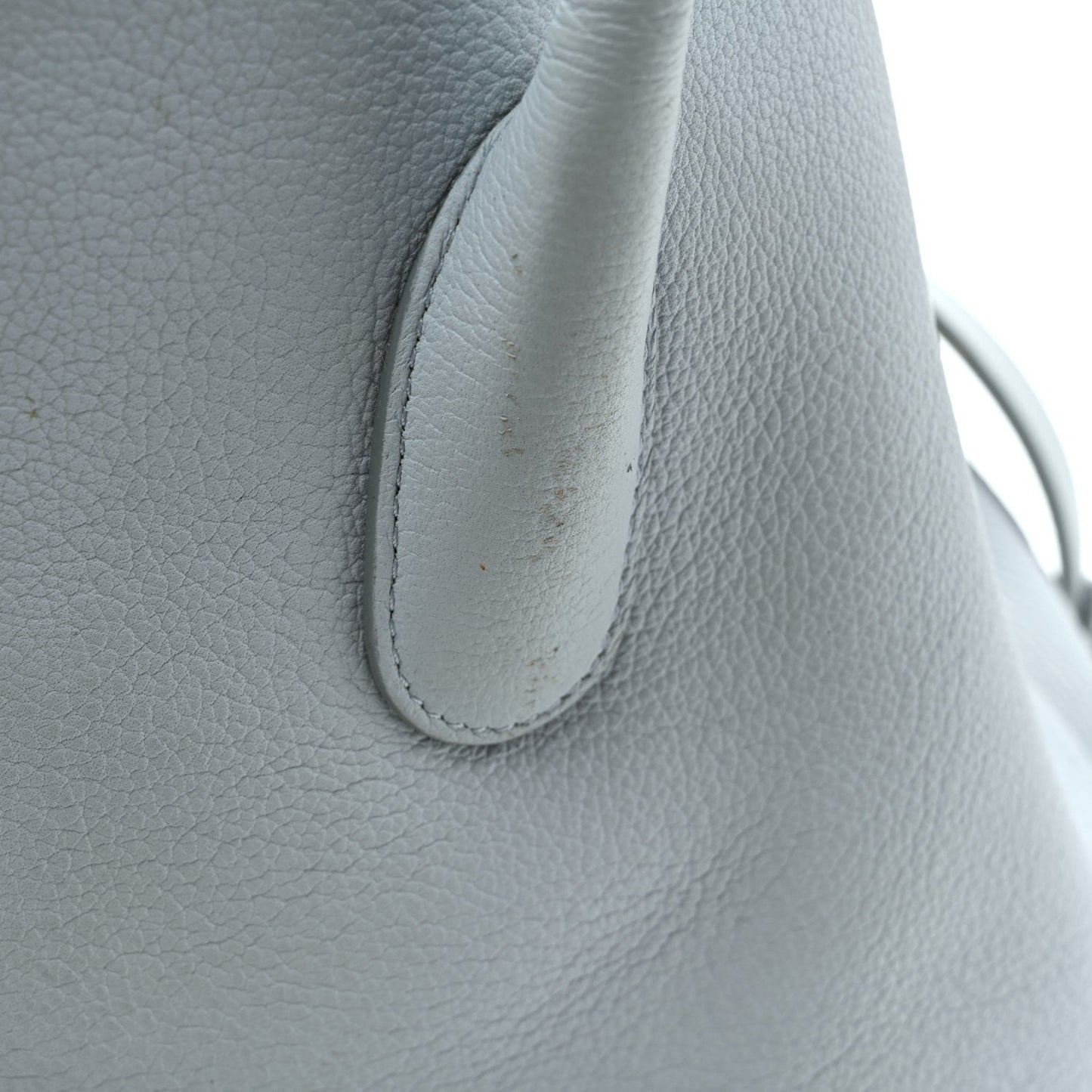 Supple Grained Calfskin Large Open Bar Tote Light Blue