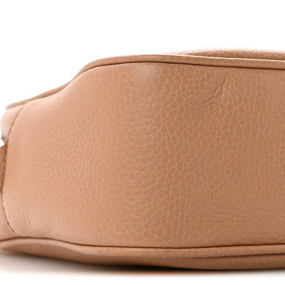Pebbled Calfskin Small Soho Disco Bag Camelia