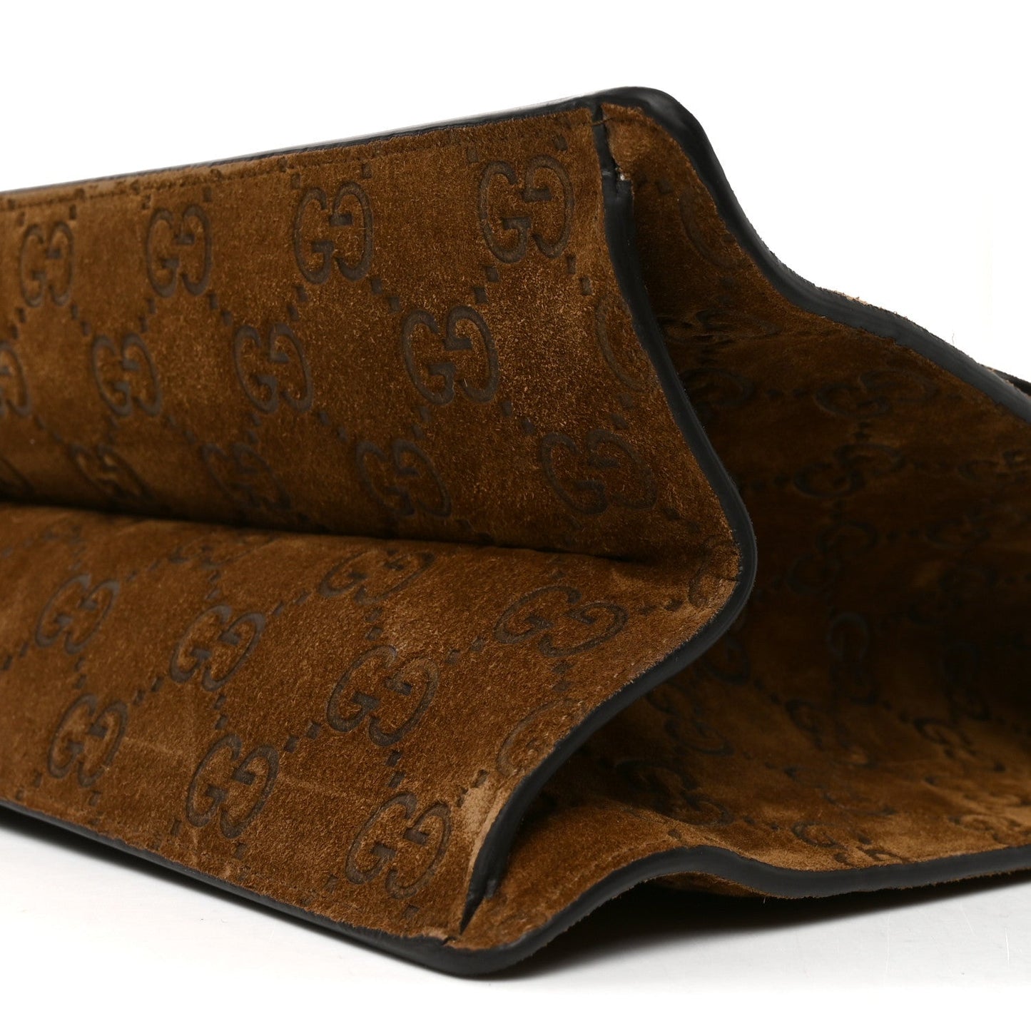 Suede GG Debossed Large Dionysus Shoulder Bag Brown