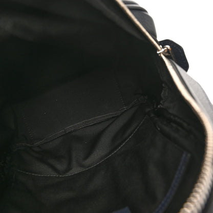 X SHAWN STUSSY Grained Calfskin Ox Head Crossbody Backpack Navy Blue