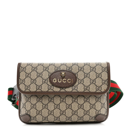 GG Supreme Monogram Neo Vintage Web Belt Bag Brown