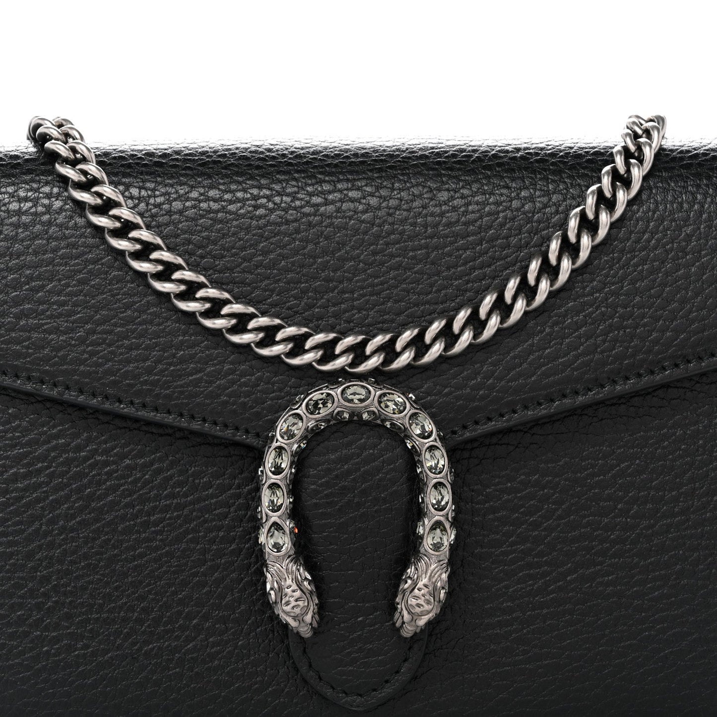 Calfskin Mini Dionysus Chain Wallet Black
