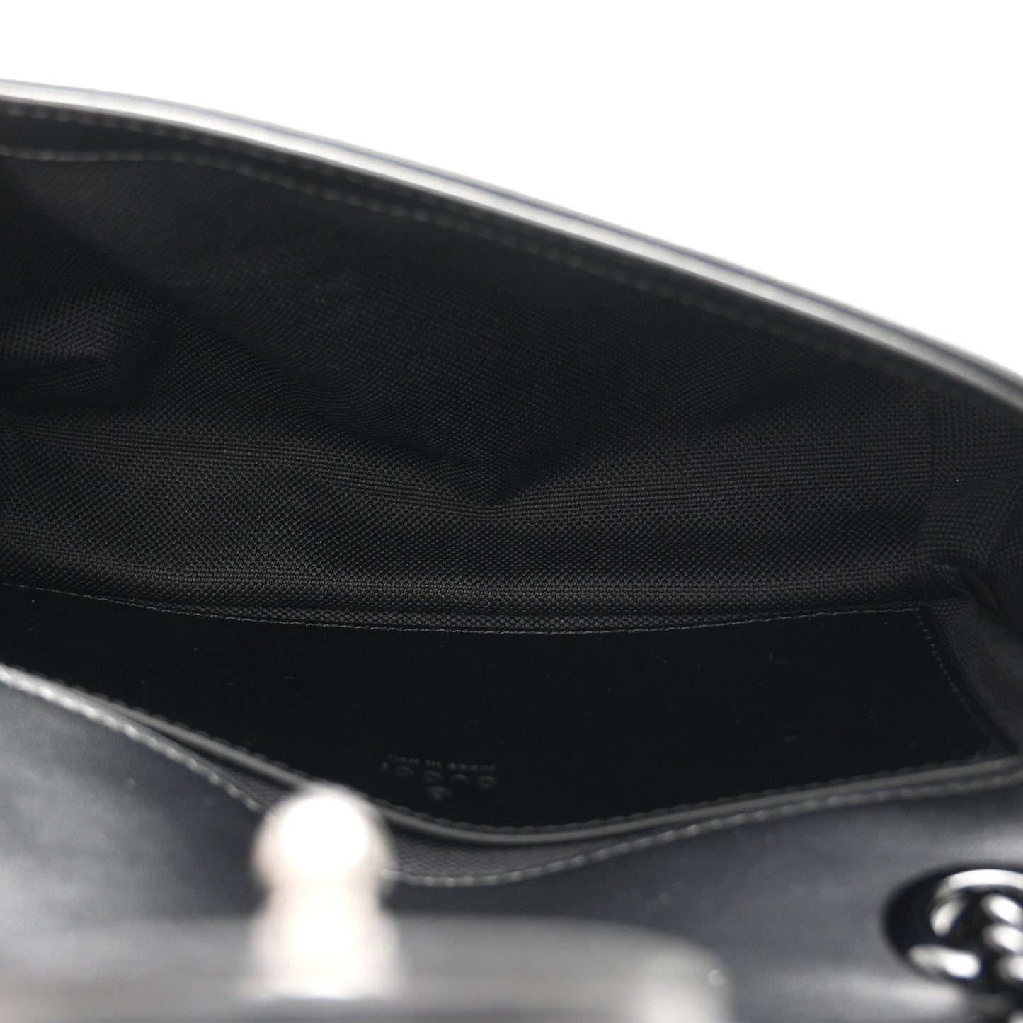 Calfskin Matelasse Monochrome Mini GG Marmont Shoulder Bag Black