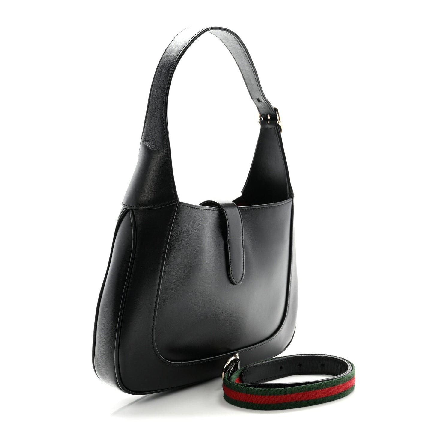 Calfskin Small Jackie Shoulder Bag Black