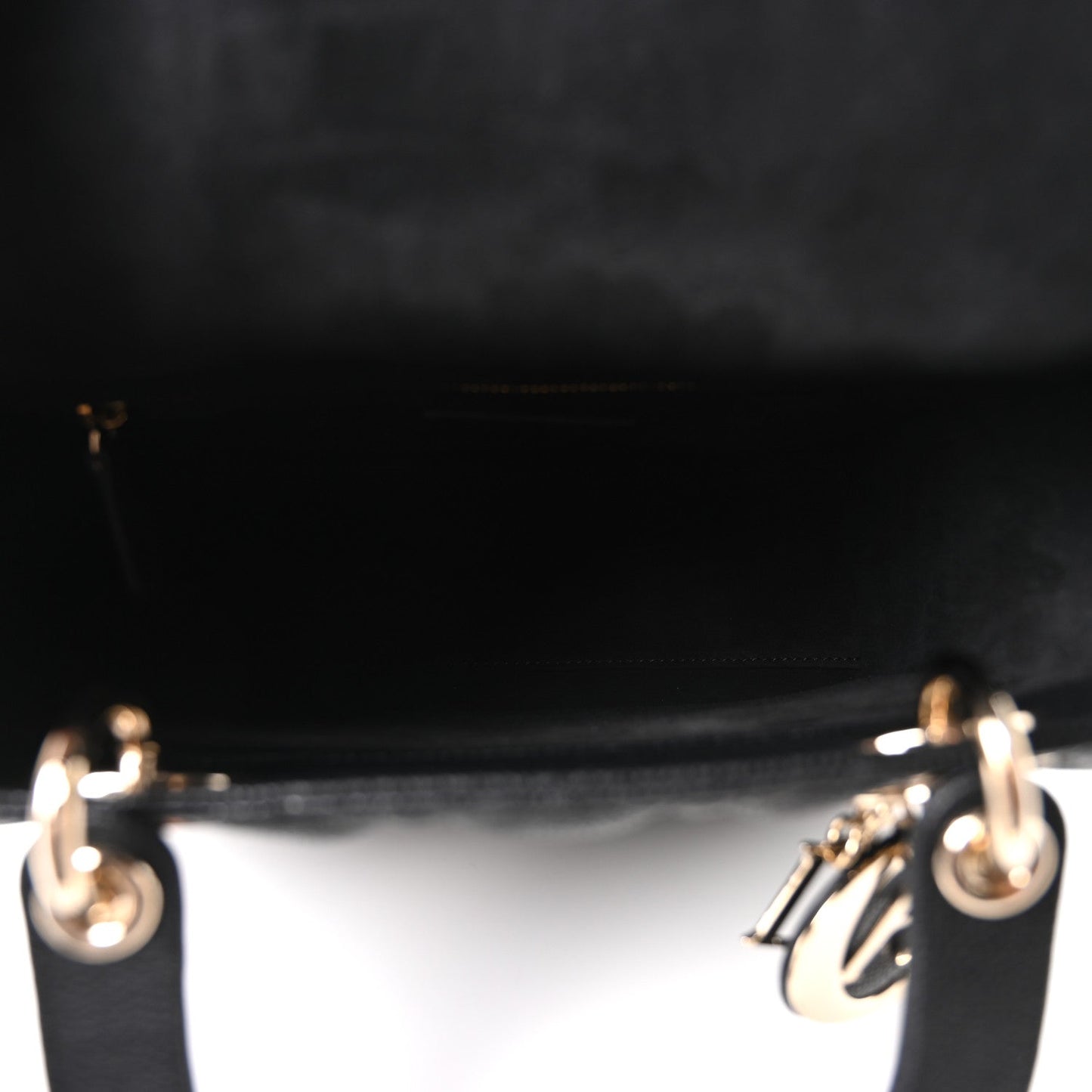 Grained Calfskin Cannage Medium Lady Dior Black