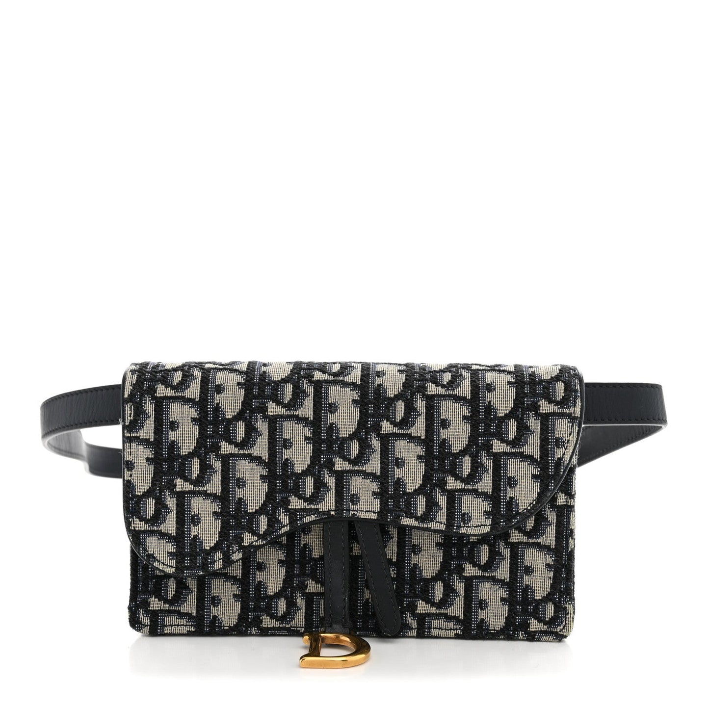 Oblique Saddle Belt Bag Blue