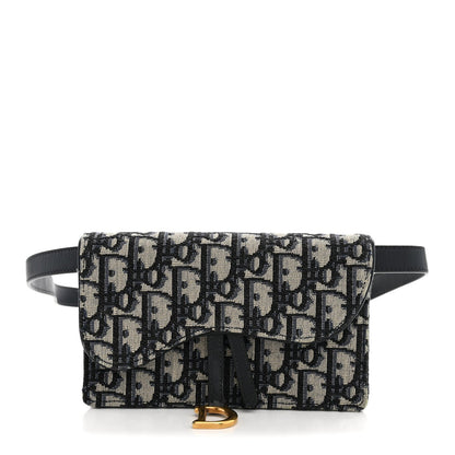 Oblique Saddle Belt Bag Blue