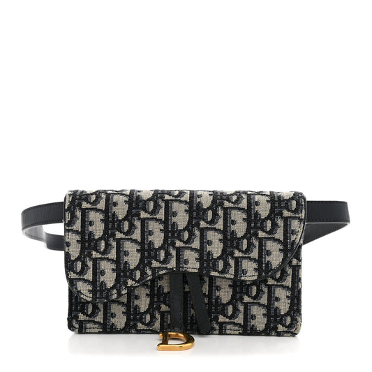 Oblique Saddle Belt Bag Blue