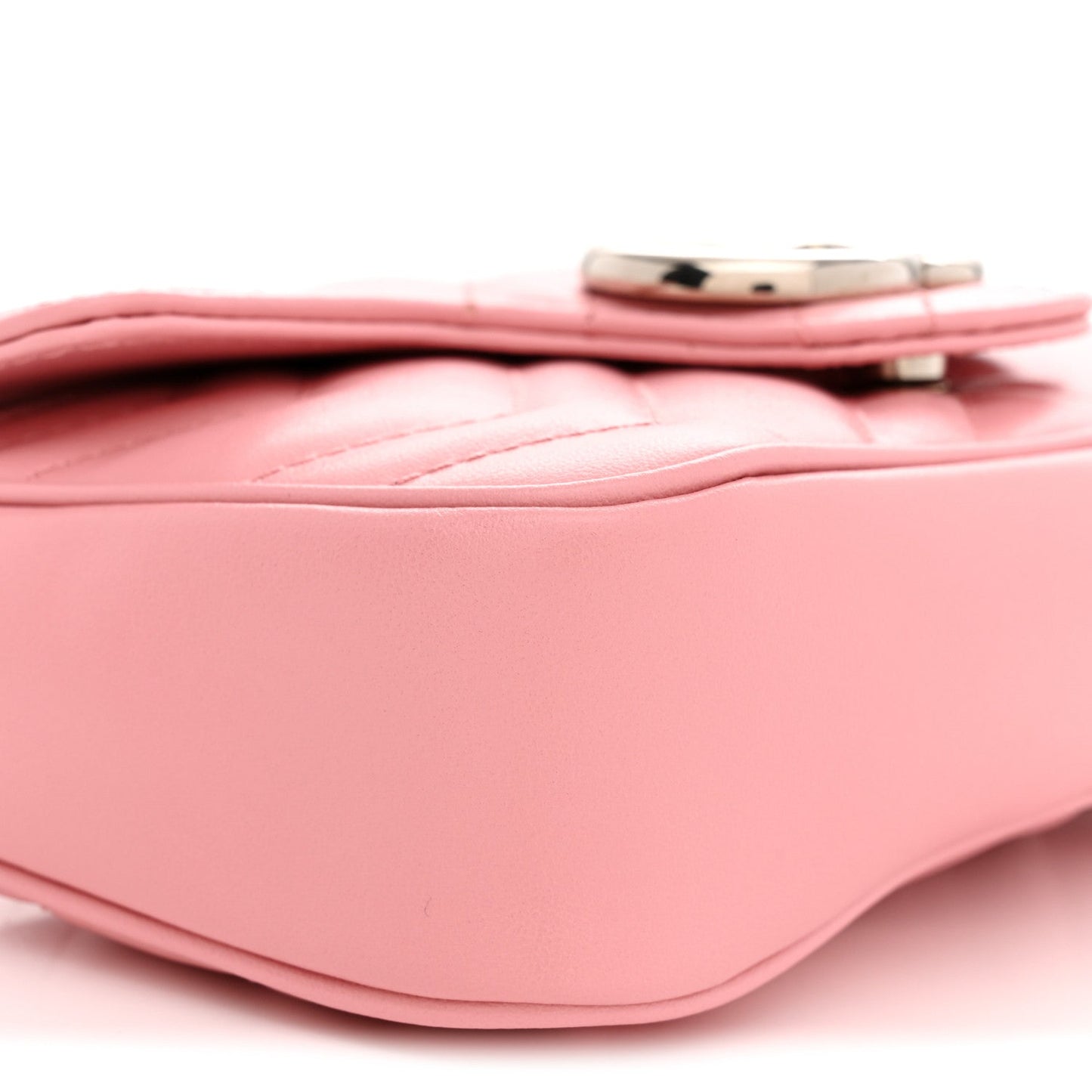 Calfskin Matelasse Super Mini GG Marmont Shoulder Bag Wild Rose Wild Rose