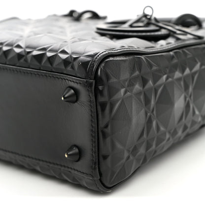 Calfskin Cannage Diamond Small My ABCDior Lady Dior Black