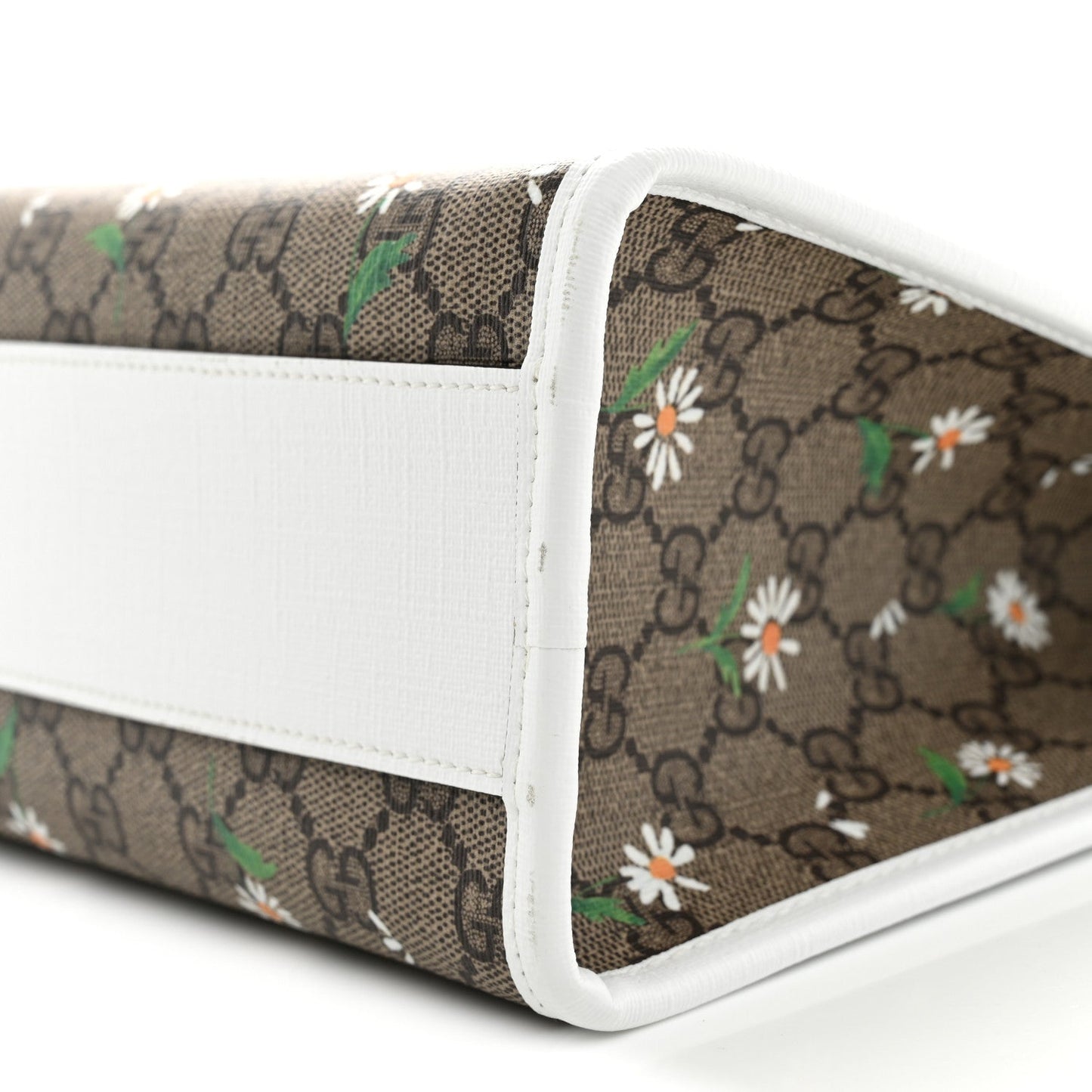 GG Supreme Monogram Daisies Childrens Tote Beige Ebony Great White