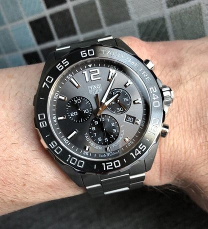Tag Heuer Formula 1 Anthracite Dial Silver Steel Strap Watch for Men - CAZ1011.BA0842