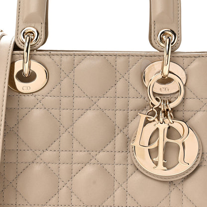 Lambskin Cannage Small My ABCDior Lady Dior Hazelnut