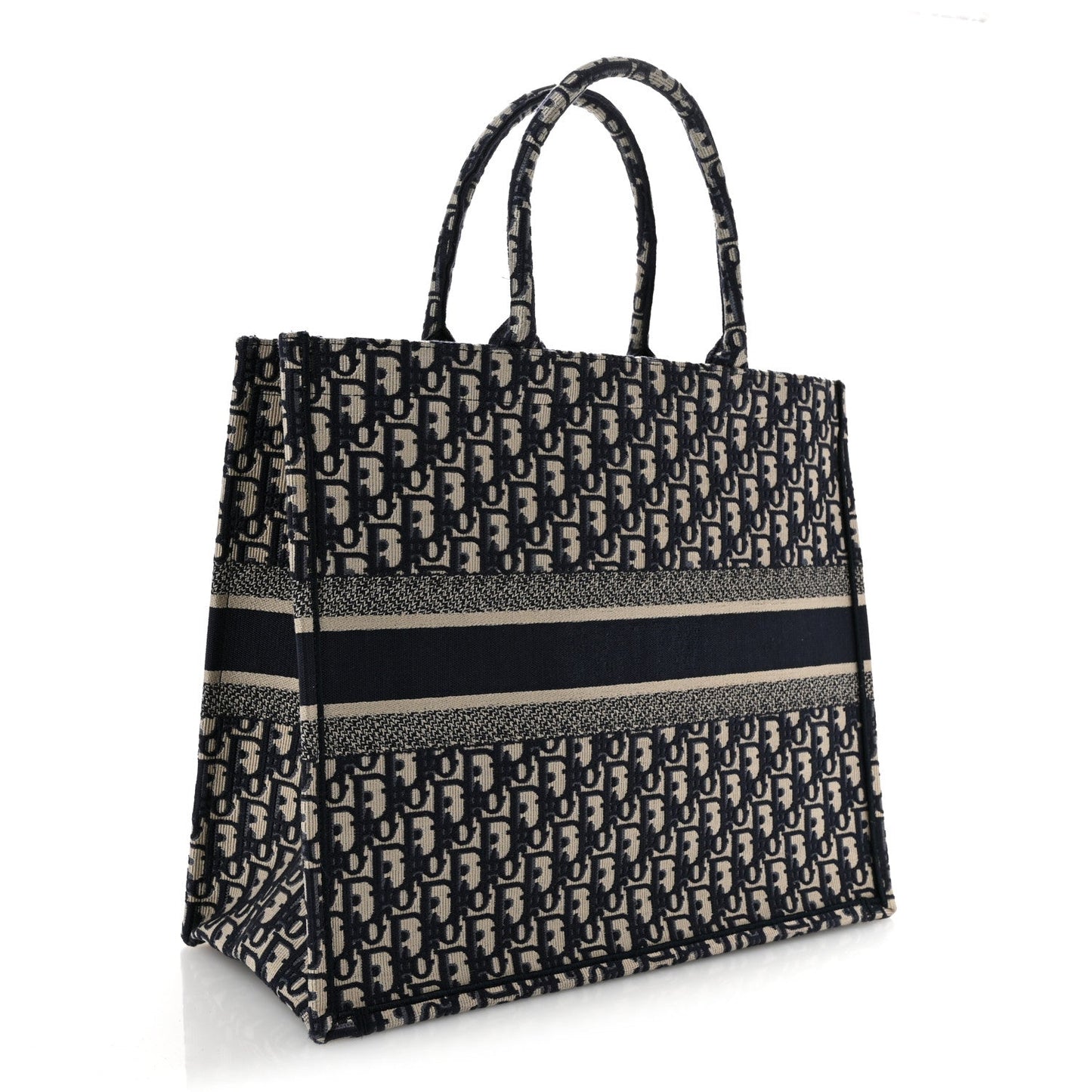 Oblique Large Book Tote Blue Multicolor