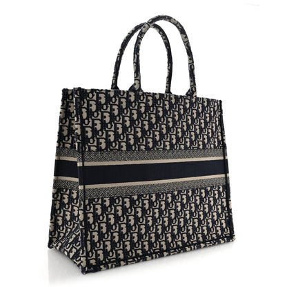 Oblique Large Book Tote Blue Multicolor