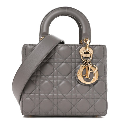 Lambskin Cannage Small My ABCDior Lady Dior Grey