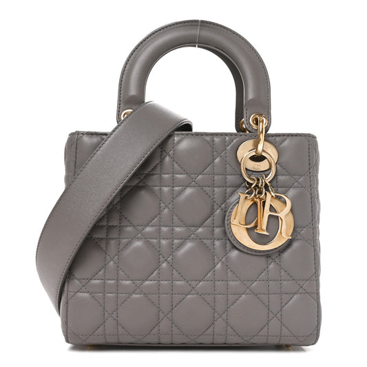 Lambskin Cannage Small My ABCDior Lady Dior Grey